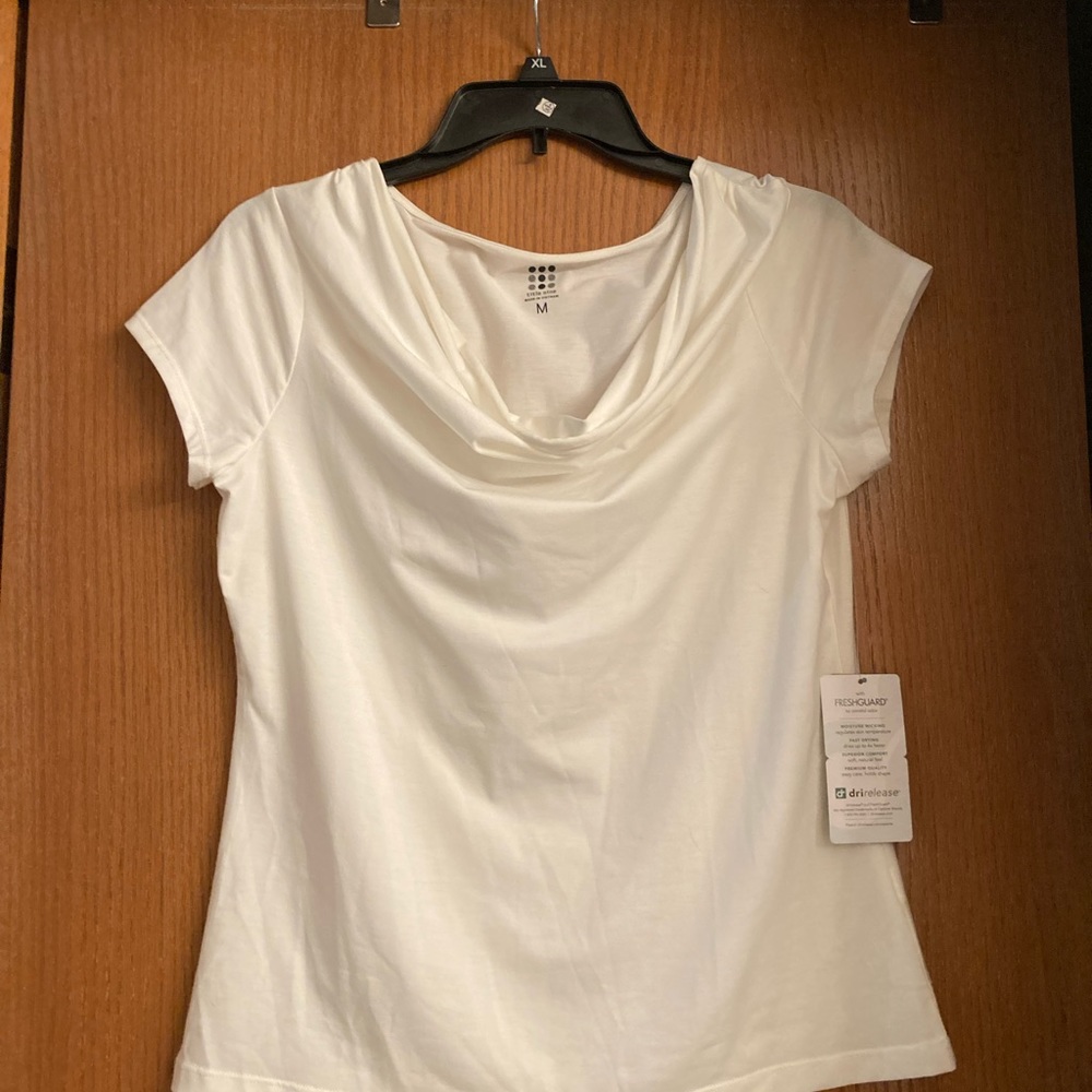 Women’s title IX T-shirt with cowl neck
